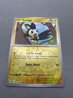 Pokemon TCG * SV Black Bolt 029/086 Emolga Common * REVERSE HOLO FRESH PK - Image 2
