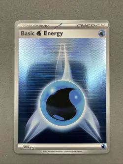 Pokemon TCG * SV Black Bolt *BASIC ENERGY HOLO SVE 019 Water * FRESH PK - Image 1