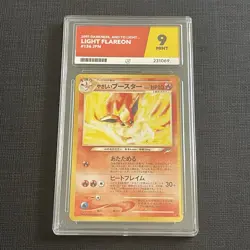 Light Flareon No.136 Neo Destiny Japanese Pokemon Card | Ace 9 Colour Match Slab - Image 1