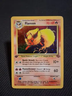 Flareon 3/64 1st Edition Holo Rare - Pokemon Jungle MP Card - Image 1