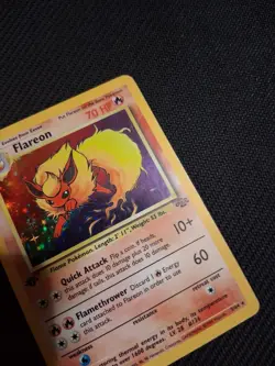 Flareon 3/64 1st Edition Holo Rare - Pokemon Jungle MP Card - Image 4