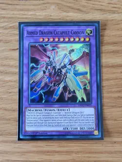 LED2-EN021 Armed Dragon Catapult Cannon Super Rare 1st Edition NM Yugioh Card - Image 1