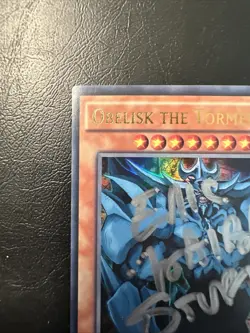 Obelisk the Tormentor LDK2-ENS02 Eric Stuart Kaiba Signed Yugioh 1st Edition - Image 2