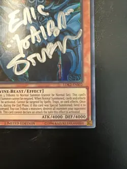 Obelisk the Tormentor LDK2-ENS02 Eric Stuart Kaiba Signed Yugioh 1st Edition - Image 5