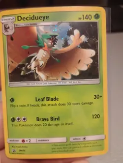 Decidueye Pokemon TCG SM55 Cosmo Holo Foil Black Star Promo Card - Image 1