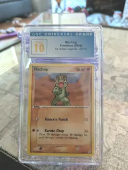 (POP 5) CGC 10 PRISTINE Machop 64/101 EX Hidden Legends Pokemon 2004 Card - Image 1