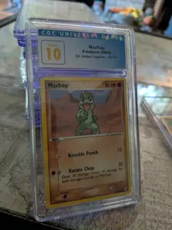 (POP 5) CGC 10 PRISTINE Machop 64/101 EX Hidden Legends Pokemon 2004 Card - Image 2