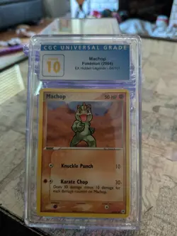 (POP 5) CGC 10 PRISTINE Machop 64/101 EX Hidden Legends Pokemon 2004 Card - Image 3