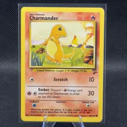 Charmander 69/130 Common Base Set 2 Pokemon Card - Image 1