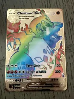 Charizard VMAX Gold Metal Pokemon Card Collectible - Image 1
