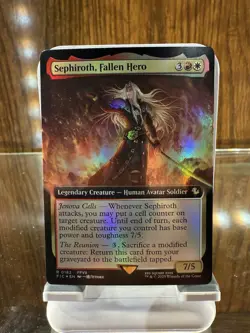 Sephiroth, Fallen Hero - Extended Art FOIL - Final Fantasy 0182 Rare, MTG - Image 1