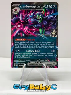 Pokemon Marnie's Grimmsnarl ex 136/182 Destined Rivals SV Double Rare - Image 1