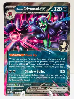 Pokemon Marnie's Grimmsnarl ex 136/182 Destined Rivals SV Double Rare - Image 2