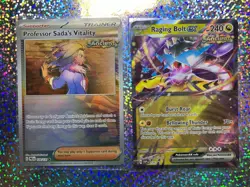 Pokemon: Promo 145 Raging Bolt ex; Poke Ball 120/131 Professor Sada's Vitality - Image 1