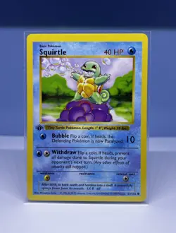 Pokemon TCG Squirtle 063/102 1st Edition Base Set (Shadowless) -Read description - Image 1