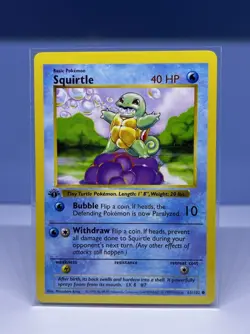 Pokemon TCG Squirtle 063/102 1st Edition Base Set (Shadowless) -Read description - Image 4