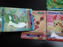 Pokemon Bandai Promo Waterproof Bathroom Menko Card x4 Treecko Plusle etc #5545 - Image 4