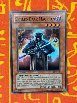 YUGIOH SKILLED DARK MAGICIAN SUPER RARE 1ST EDITION LIGHT PLAY MFC-065 - Image 1