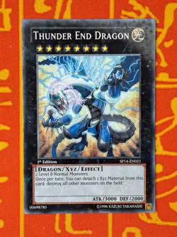 YUGIOH THUNDER END DRAGON STARFOIL RARE 1ST NM SP14-EN021 - Image 1