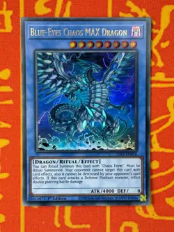 YUGIOH BLUE-EYES CHAOS MAX DRAGON ULTRA RARE 1ST EDITION EXCELLENT LDS2-EN016 - Image 1