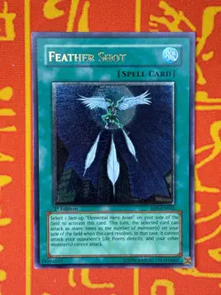 YUGIOH FEATHER SHOT ULTIMATE RARE 1ST EDITION LIGHT PLAY EEN-EN042 - Image 1