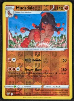 Mudsdale 2020 Vivid Voltage Reverse Holo Rare Pokemon Card 097/185 (NM) - Image 1
