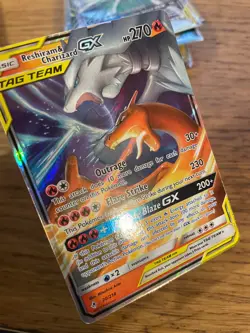 Reshiram & Charizard GX (20/214) Unbroken Bonds Tag Team Holo Rare Pokemon Card! - Image 3