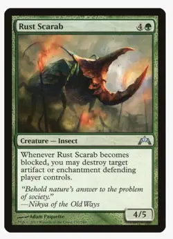 Rust Scarab #130 Gatecrash Magic Card In Protective Sleeve - Image 1