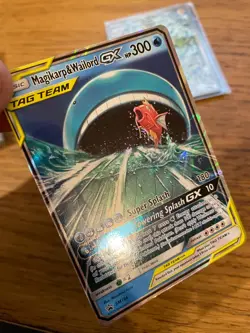 NM! Magikarp & Wailord GX SM166 Sun & Moon Tag Team Alt Art Promo Pokemon Card! - Image 3