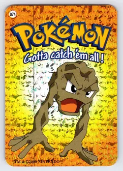 Geodude #074 Pokemon Vending Prism Holo Sticker Card Nintendo Authentic - Nm/Vlp - Image 1