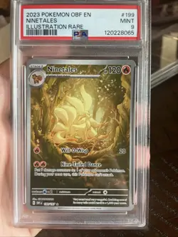2023 Pokemon OBF Ninetales Illustration Rare Card PSA 9 Mint - Image 1