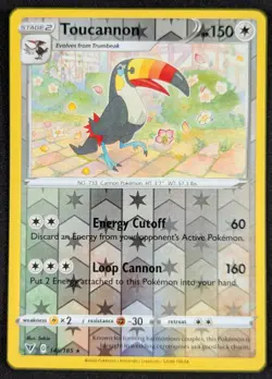 Toucannon 2020 Vivid Voltage Reverse Holo Rare Pokemon Card 145/185 (NM) - Image 1