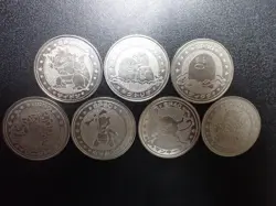 Pokemon Card Meiji Promo Battle Coin x7 Rhydon Dugtrio etc #5498 - Image 1
