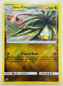 Alolan Exeggutor 114/181 Reverse Holo - Sun & Moon Team Up Pokemon TCG Card [NM] - Image 1