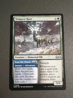 MTG - Tempest Hart - Wilds of Eldraine - #0238 - NM - Green - Regular - Image 1