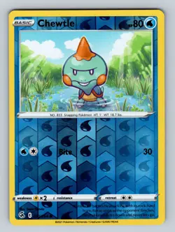 Pokemon SWSH08: Fusion Strike #080/264 Chewtle Reverse Holo - Image 1