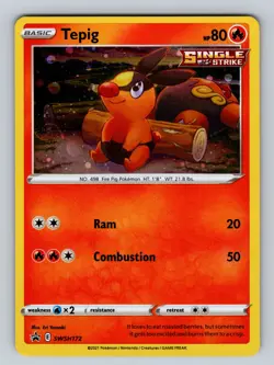 Pokemon SWSH: Sword & Shield Promo Cards #SWSH172 Tepig Promo,Holo - Image 1