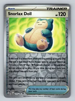 Pokemon SV04: Paradox Rift #175/182 Snorlax Doll Reverse Holo - Image 1