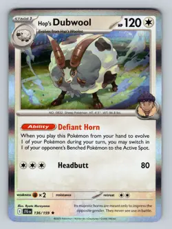 Pokemon #136/159 Hop's Dubwool (Best Buy Exclusive) Holo Rare - Image 1