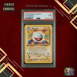 🇫🇷 ELECTRODE PSA 9 - SET DE BASE EDITION 1 FR 21/102 WIZARDS Carte Pokemon🇫🇷 - Image 1