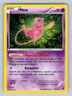 Pokemon XY - Fates Collide #29/124 Mew Holo - Image 1