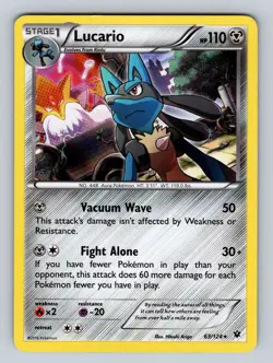 Pokemon Miscellaneous Cards & Products #063/124 Lucario Promo,Holo - Image 1