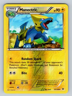 Pokemon XY - Roaring Skies #25/108 Manectric Reverse Holo - Image 1