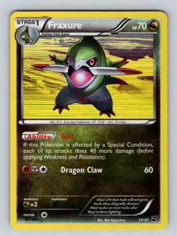 Pokemon Dragon Vault #14/20 Fraxure (14) Holo Rare - Image 1