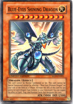 LP Blue-Eyes Shining Dragon - MOV-EN001 - Super Rare Limited Edition Yugioh - Image 1