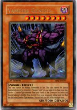 Vampire Genesis - SD2-EN001 - Ultra Rare - 1st Edition - Yugioh - Image 1