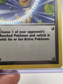 Trainer Gust Of Wind 93/102 Base Set Uncommon Pokemon Card Unlimited 1999 - Image 4
