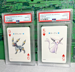Umbreon Espeon PSA 10 Pokemon Silver Playing Card 9 5 HEARTS 197 196A Sequential - Image 1