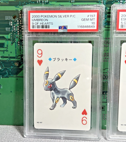 Umbreon Espeon PSA 10 Pokemon Silver Playing Card 9 5 HEARTS 197 196A Sequential - Image 2
