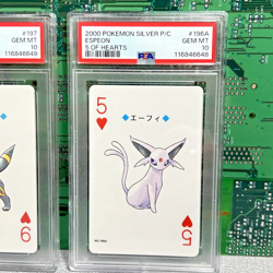 Umbreon Espeon PSA 10 Pokemon Silver Playing Card 9 5 HEARTS 197 196A Sequential - Image 3
